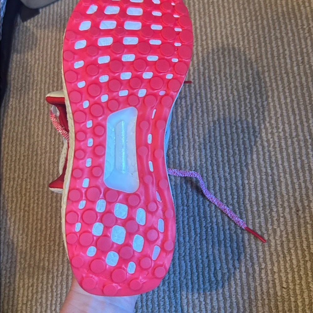 NWT Adidas boost valentines edition White and Red Heart running shoes 8